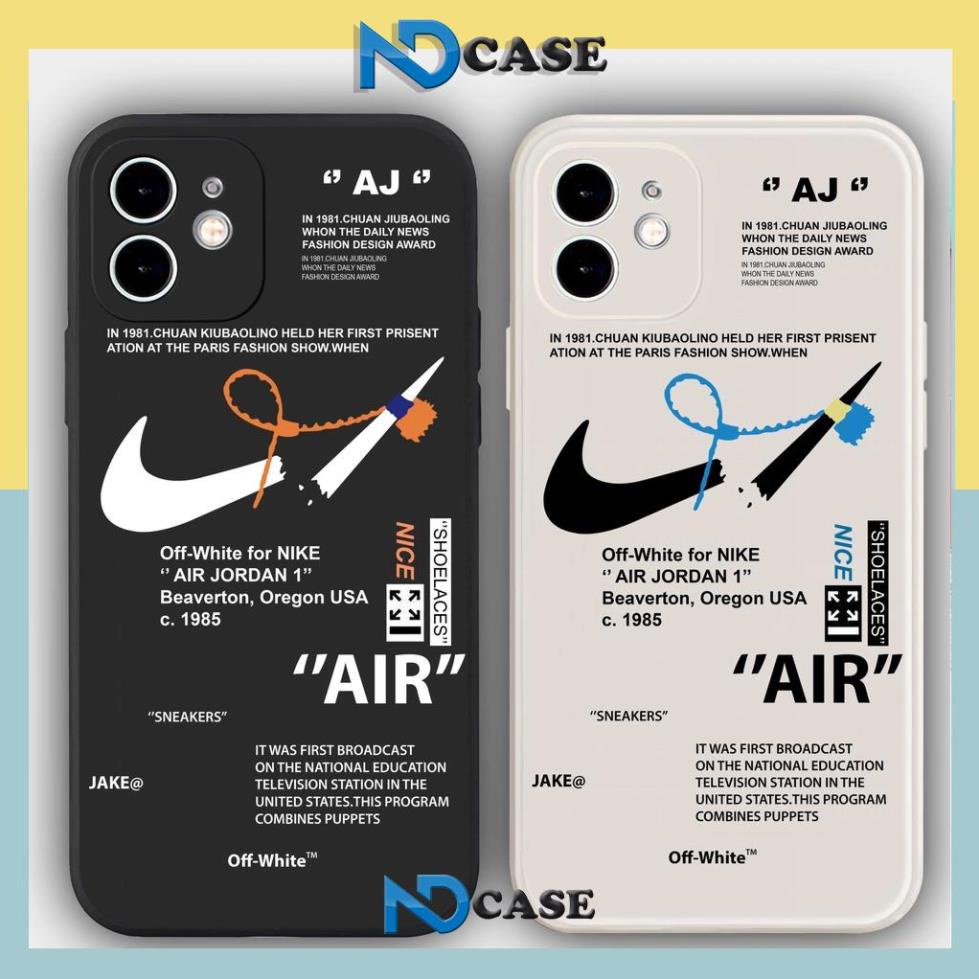 Ốp lưng iPhone Nike cạnh viền vuông silicon dẻo bảo vệ camera cho iphone 6/6s/7/8/X/XS/11/12/13/14 Pro Plus Max