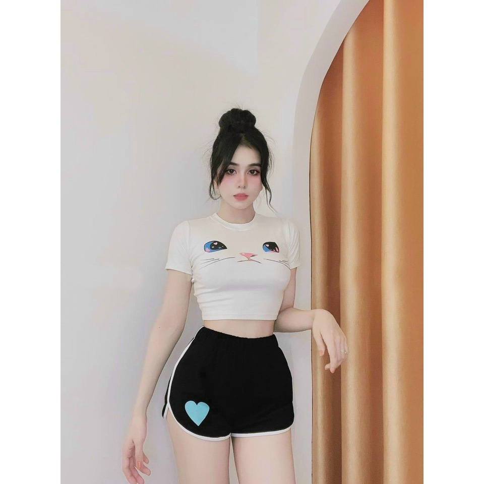 ❤ SIÊU PHẨM ❤ Đồ bộ nữ 2 dây angel mặc nhà đi ngủ chất vải thun cao cấp thoáng mát dễ thương ,Set Áo Croptop Quần Đùi SL