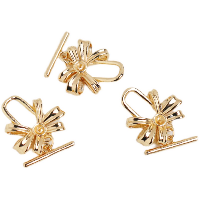 Khóa Cài Thắt Dây Chuyền Thủ Công Bằng Đồng 14k Màu Vàng diy