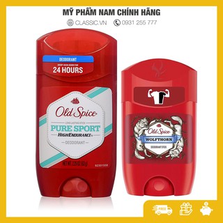 Mua 1 Tặng 1| Lăn Khử Mùi Old Spice Pure Sport 63g tặng Old Spice Wolfthorn 50g