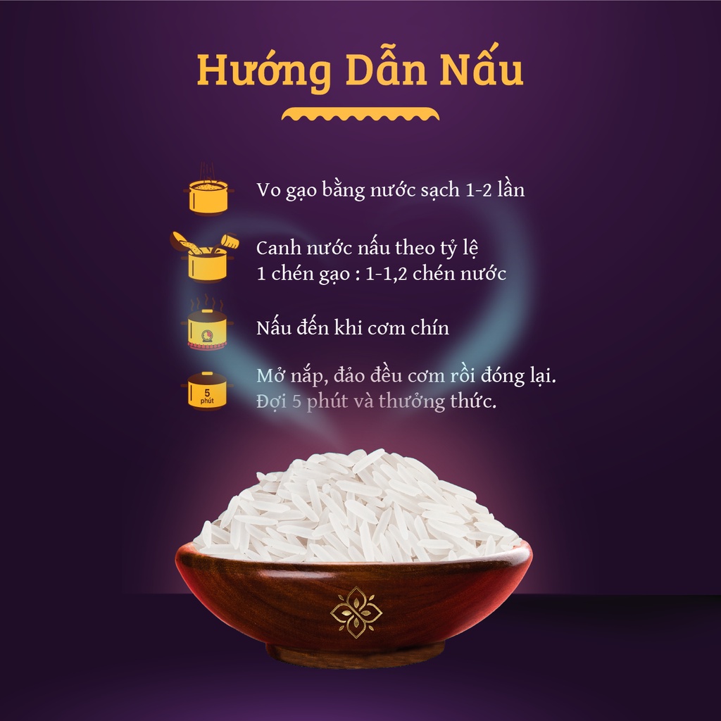 Gạo thơm thượng hạng Nàng Sen Phú Quý 4kg