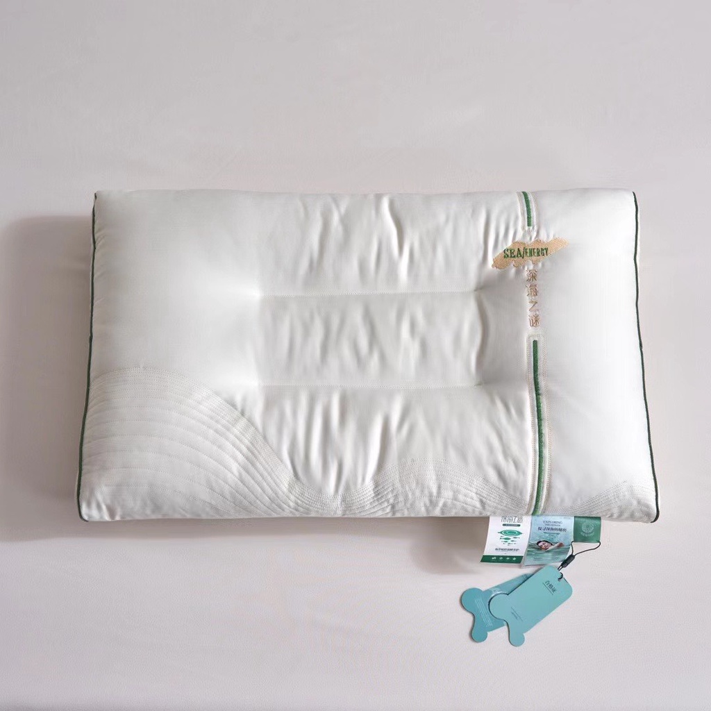 Gối đầu có rãnh Matxa Tencel vô cùng mát, Ruột gối được làm từ nguyên liệu thiên nhiên vô cùng an toàn đối với sức khỏe