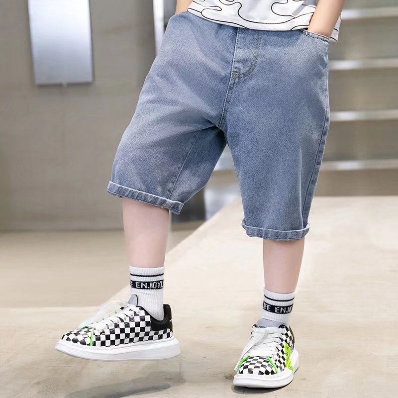 Quần short jean BXPB ống rộng thời trang hè giản dị cho bé trai
