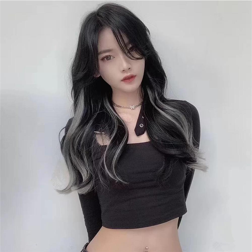 Tóc Giả Dài Xoăn Tàng Hình 8 Màu Sắc Tự Nhiên