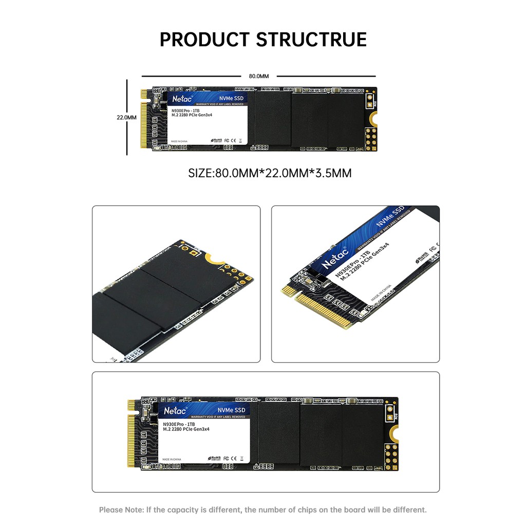 SSD Netac M.2 PCIe NVME NV2000 256Gb 512Gb 1Tb. Đọc Tuần Tự 2400Mb/s | BigBuy360 - bigbuy360.vn