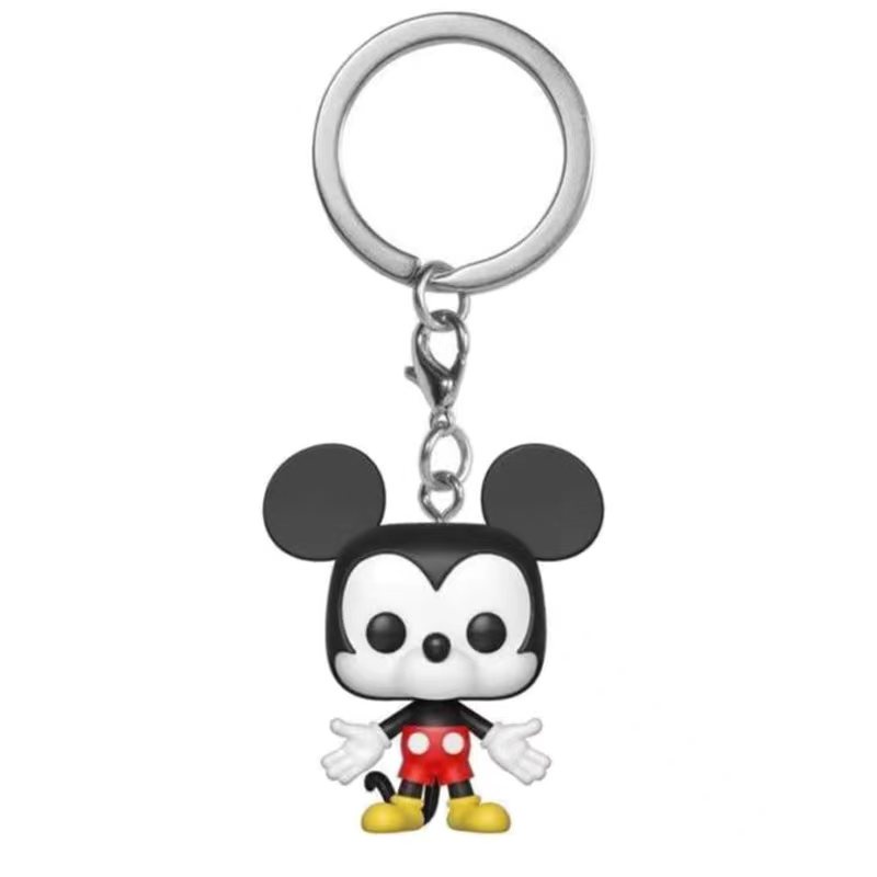 DISNEY Set 2 Móc Khóa Funko POP Hình Chuột Mickey Minnie Lilo & Stitch Dễ Thương