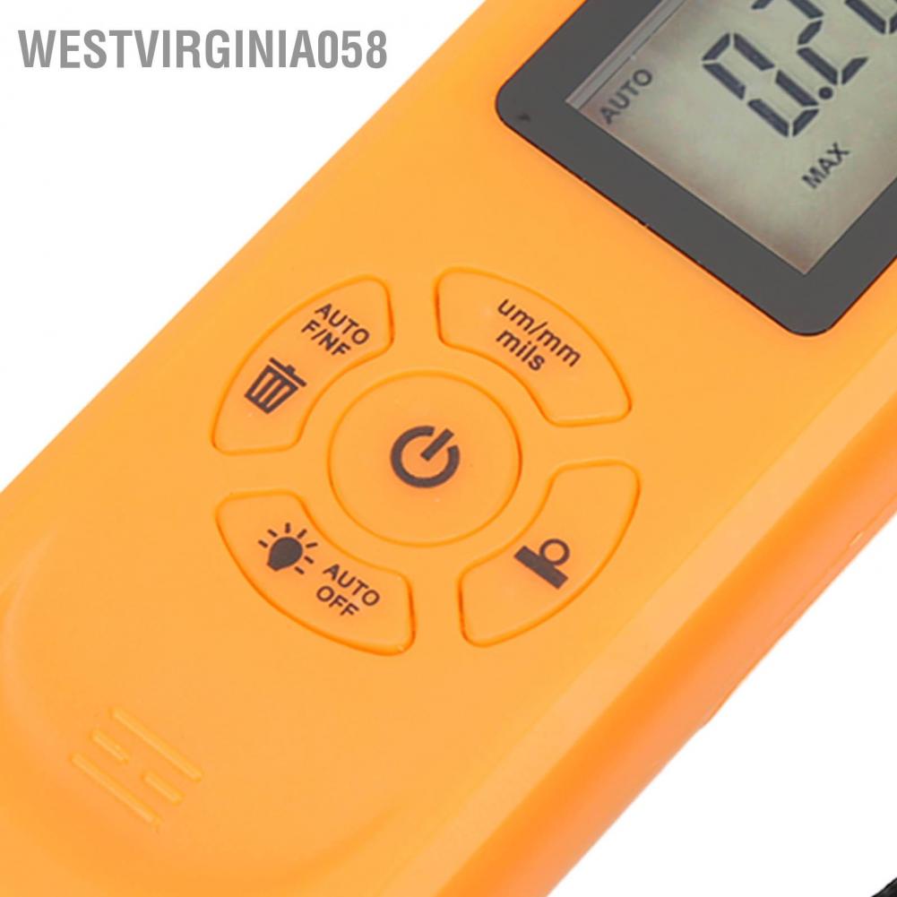 Westvirginia058 Máy đo độ dày lớp sơn sâu 3 đơn vị Um mm Mils để sản xuất màn hình dọc