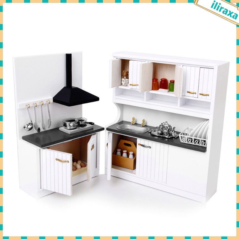Bộ Đồ Nội Thất Bằng Gỗ Tỉ Lệ 1 / 12 Trang Trí Nhà Búp Bê