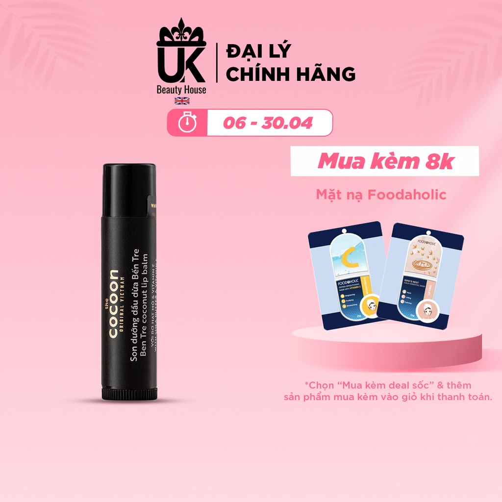 Son dưỡng môi dầu dừa bến tre Cocoon Coconut Lip Balm 5g