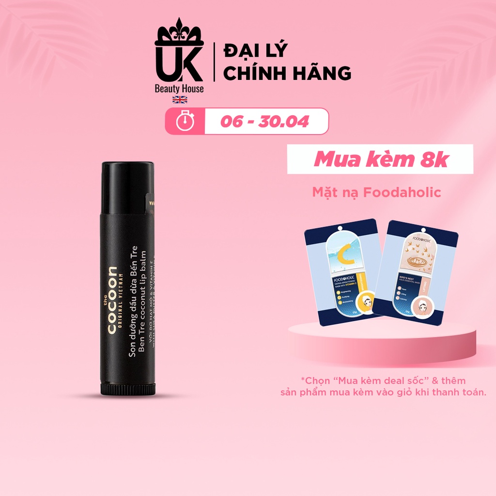 Son dưỡng môi dầu dừa bến tre Cocoon Coconut Lip Balm 5g