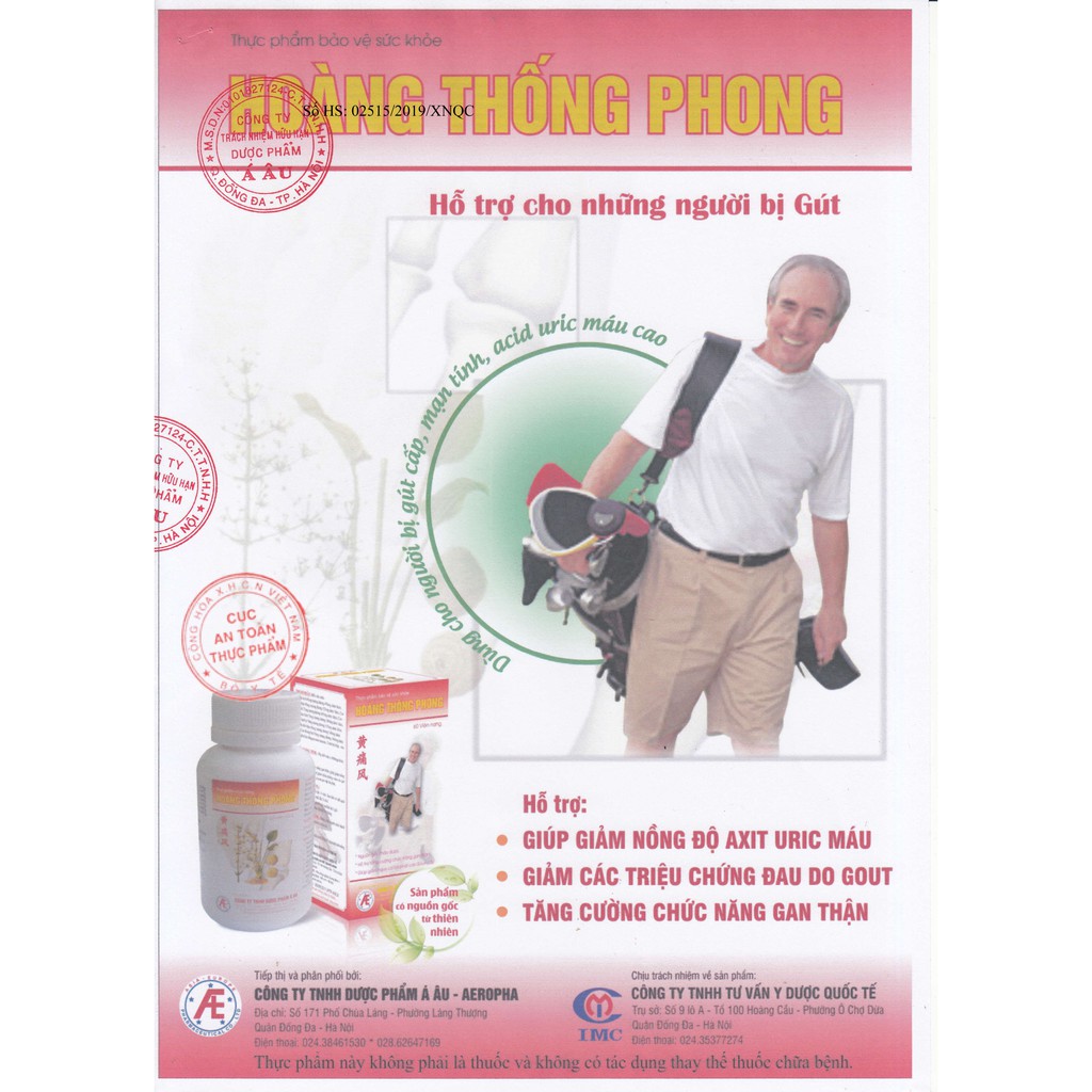 Hoàng Thống Phong 60 Viên – Viên uống dành cho người bị gout (gút) - cvspharmacy