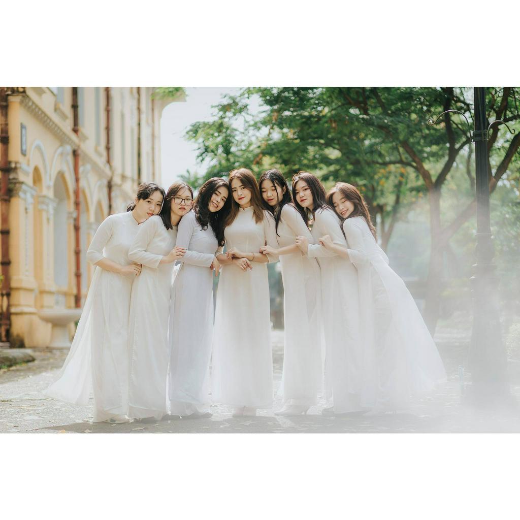 Áo dài trắng đồng phục học sinh, chụp kỉ yếu