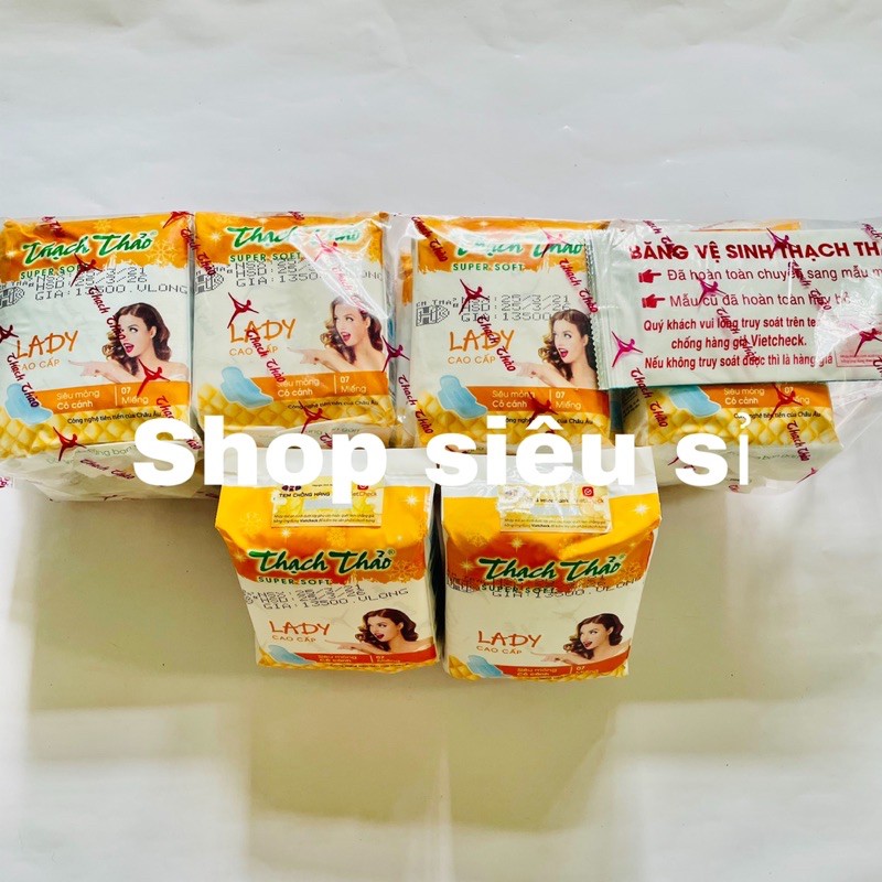 Băng vệ sinh thạch thảo cam siêu mỏng có cánh gói 7 miếng