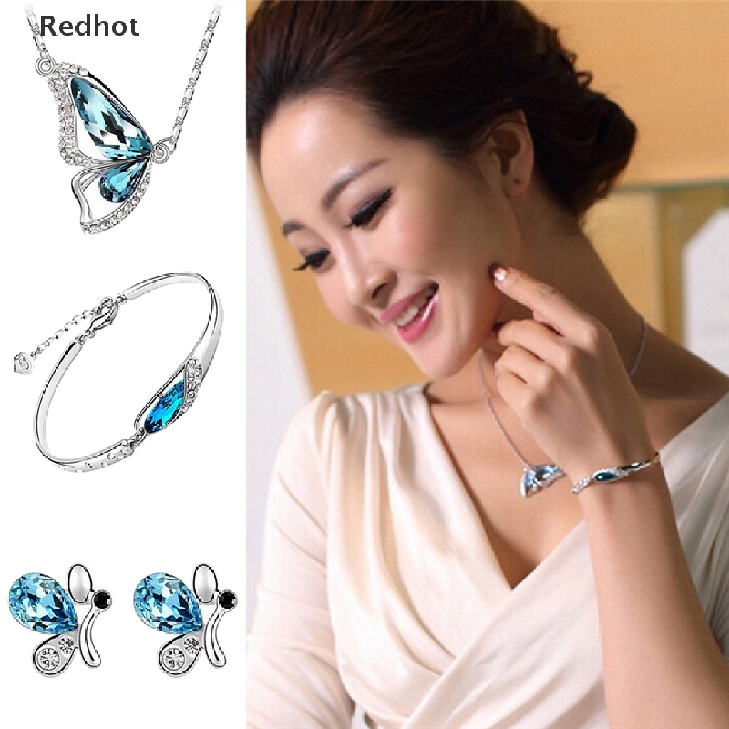 Bộ Trang Sức + Bông Tai + Pha Lê Thời Trang Mới