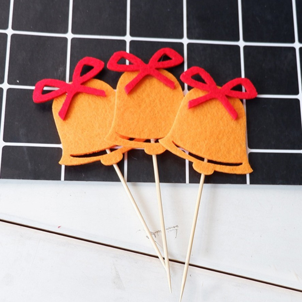 Bộ 3 que cắm trang trí bánh kem hình cây thông noel/bông tuyết/ông già noel chủ đề giáng sinh