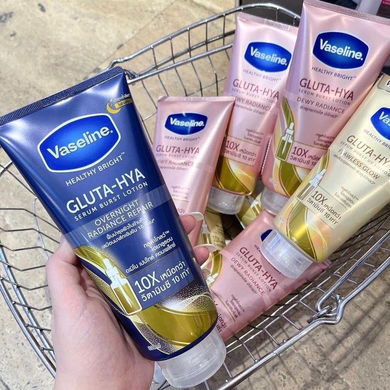 Sữa Dưỡng Thể Trắng Da Vaseline Healthy Bright Gluta HYA Serum 10X Thái Lan 300ml