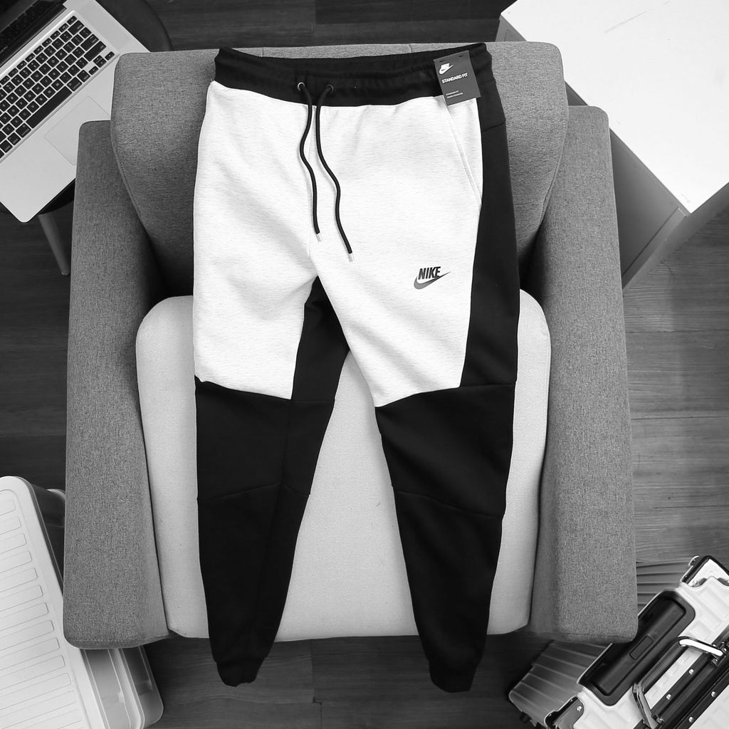 Quần Nike Tech Fleece Pants (SIM) Ver 3 – Đen Phối Xám Nhạt