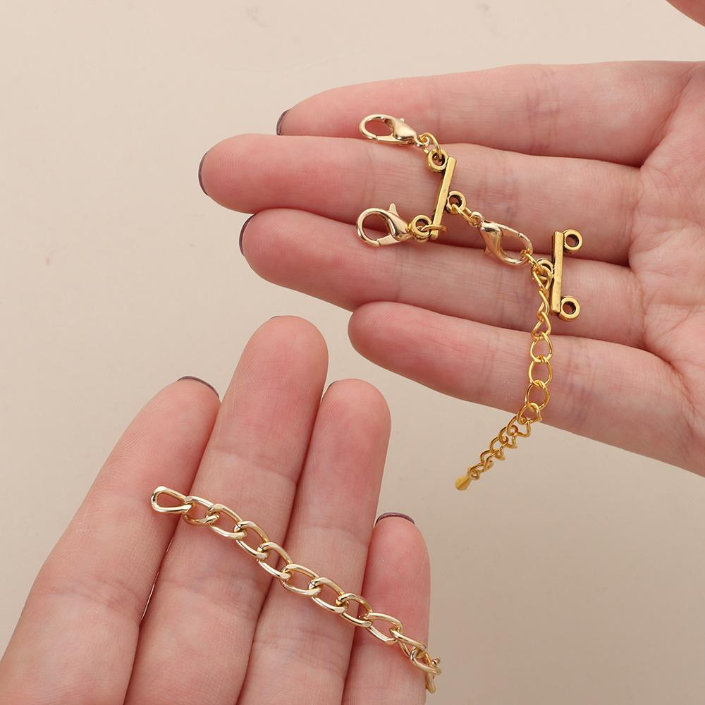 ORIENTLII Móc Khóa Đa Sợi Orentlii 4 Hàng|Vòng cổ 2 Tầng Nhiều Màu Sắc Dùng Làm Trang Sức DIY