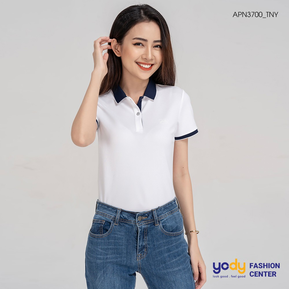Áo thun polo nữ YODY cổ bẻ thoáng mát kháng khuẩn chuẩn form APN3700 | BigBuy360 - bigbuy360.vn