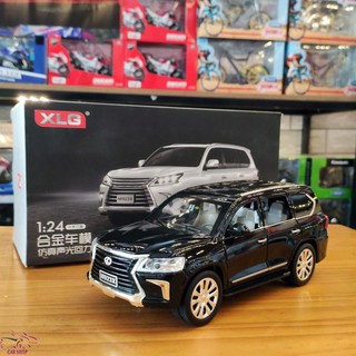 NEW Xe mô hình hợp kim Lexus LX570 XLG tỉ lệ 1:24 màu đen