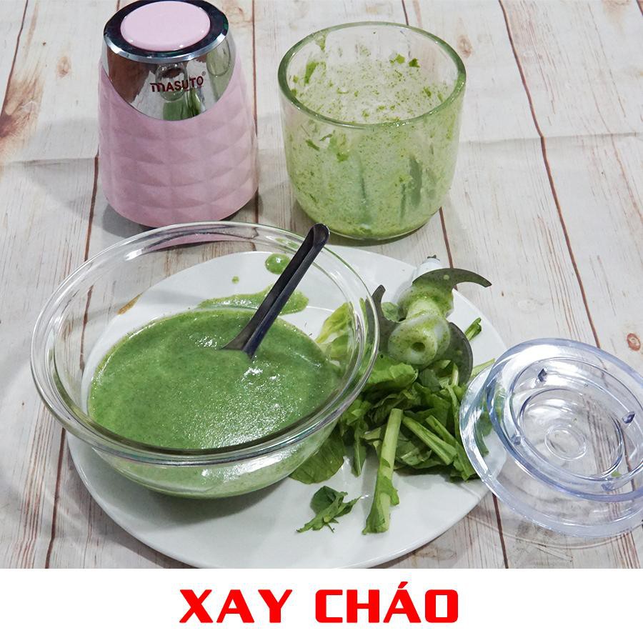 Máy xay Thịt đa năng Masuto phiên bản 2 cối xay Thịt, Tỏi Ớt, Trái cây