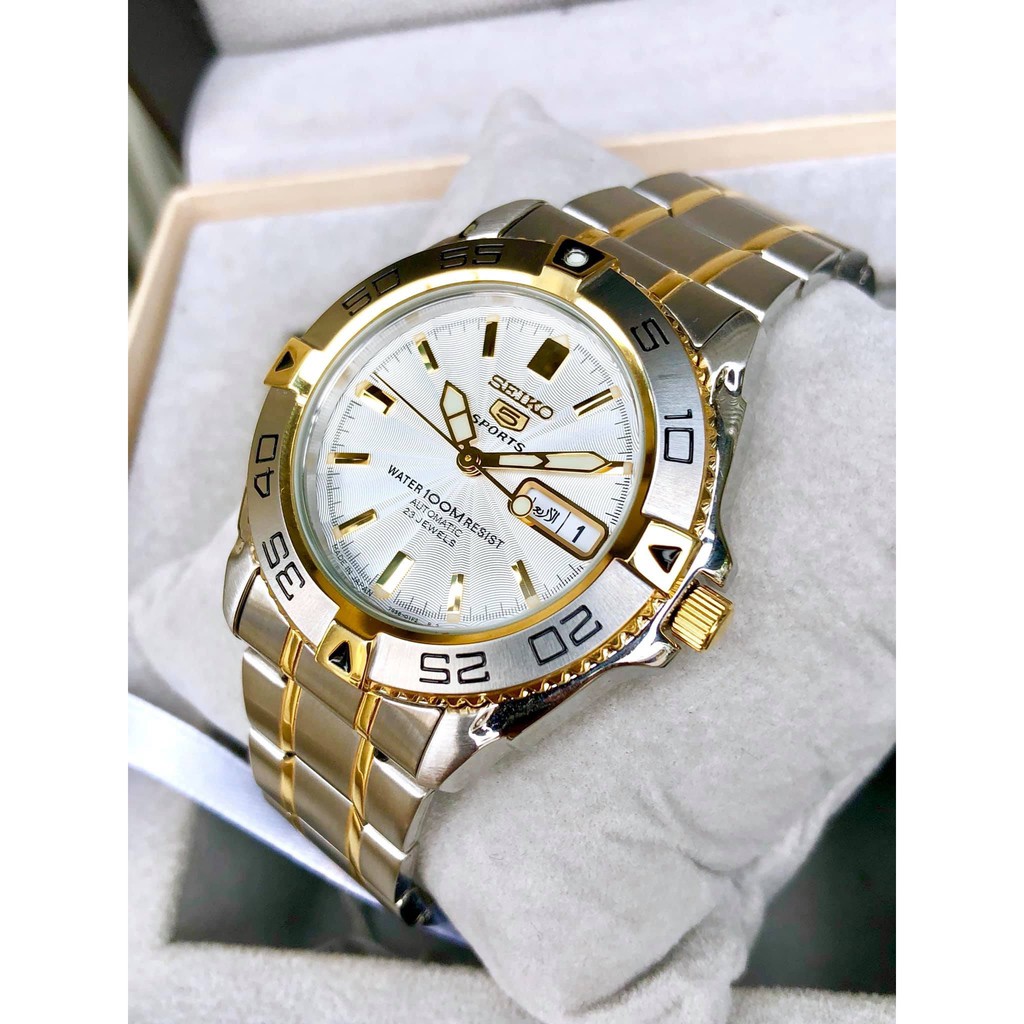 Đồng hồ nam chính hãng SEIKO 5 Sport SNZB24J1 - Máy Cơ Automatic - Kính Hardlex cứng - Dây thép không gỉ 316L