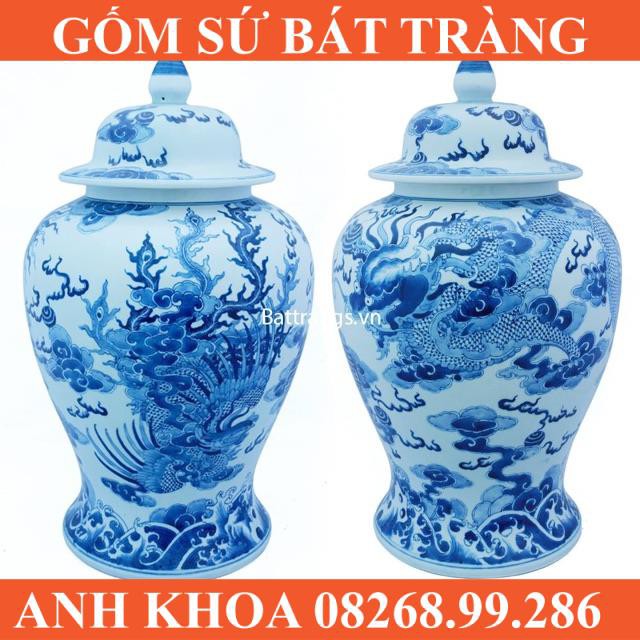 Lọ lộc bình, choé thờ - Gốm sứ Bát Tràng Anh Khoa