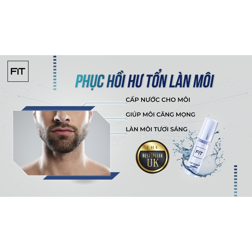 [CHÍNH HÃNG] Son Dưỡng Môi Nam Fit Lip Serum giảm thâm môi cao cấp từ UK - 5ml FIT SKINCARE