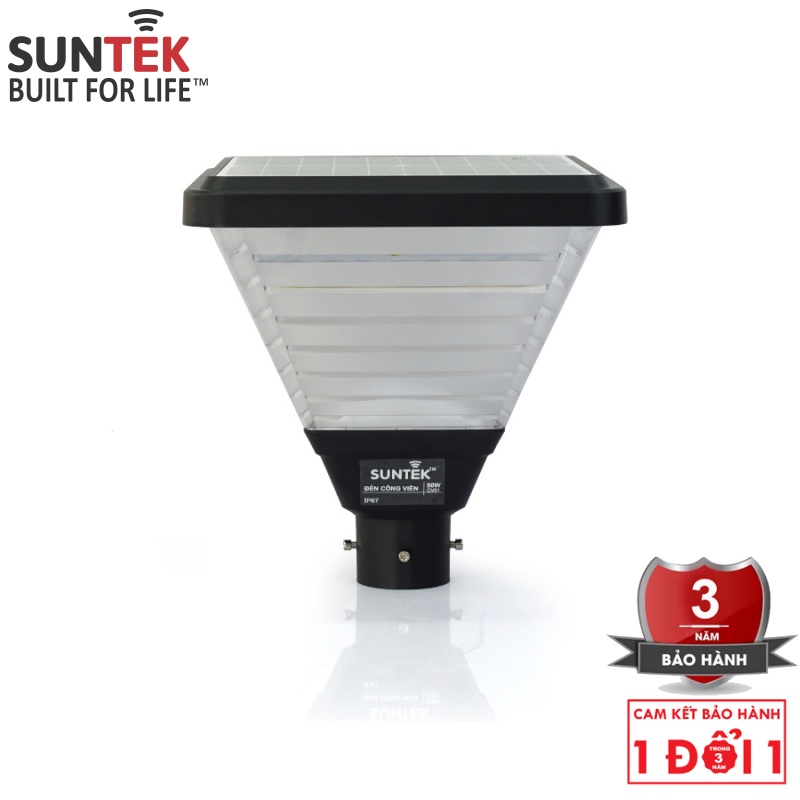 [Trả góp 0%] Đèn LED Công Viên Sân Vườn Năng Lượng Mặt Trời SUNTEK CV01 50W - Hàng Chính Hãng - Bảo hành 3 năm 1 đổi 1