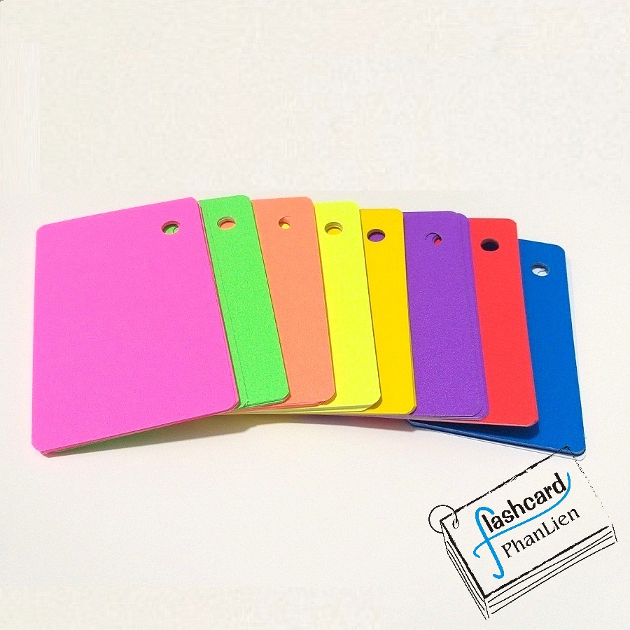 Nhập PHAN0815K giảm 15k - Mua 1 tặng 3 - 1000 flashcard 10 màu tiếng anh - nhật - h