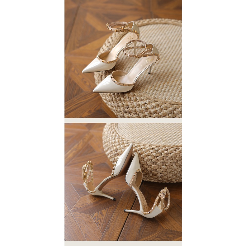 Giày Cao Gót Đính Đinh Tán Quyến Rũ Thời Trang