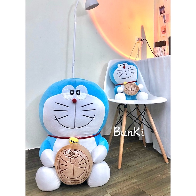 GẤU BÔNG DORAEMON ÔM BÁNH 70CM CAO CẤP BUNKI