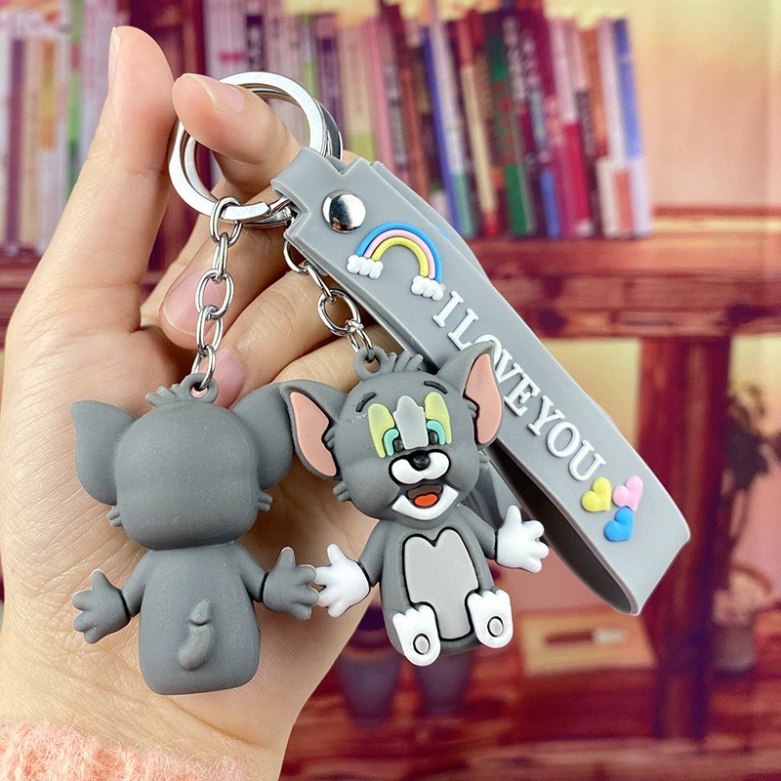 Móc chìa khoá xe máy Tom và Jerry dễ thương - móc treo chìa khoá ô tô phong cách trẻ trung hot trend TikTok