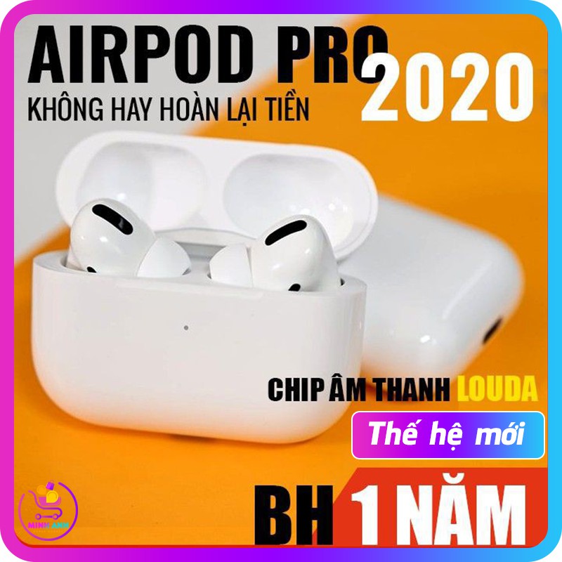 [1 ĐỔI 1 TRONG 12 THÁNG] Chip LOUDA 2.0 Tai Nghe Bluetooth Airpods Pro, Cảm Biến Hồng Ngoại, Chống Ồn