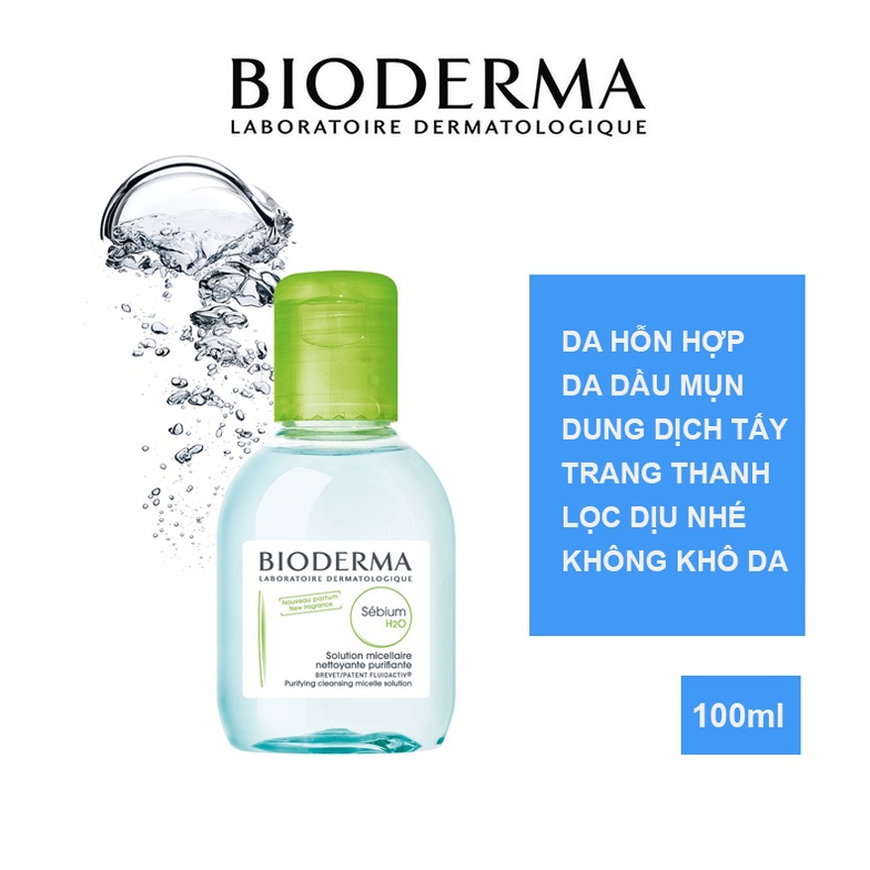 Nước Tẩy Trang Cho Da Dầu/Da Hỗn Hợp Bioderma Crealine H20 100ml