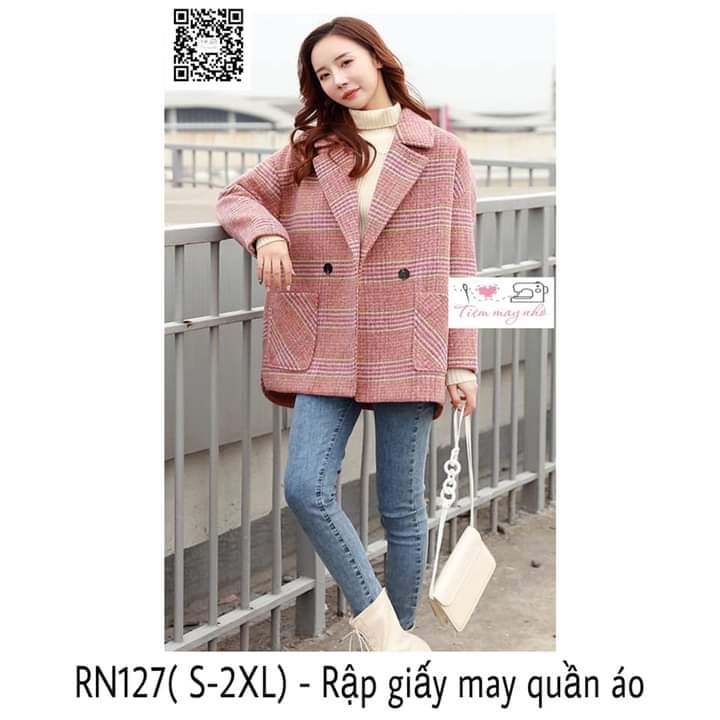 RN127_Rập giấy may áo khoác dạ 2 lớp nữ