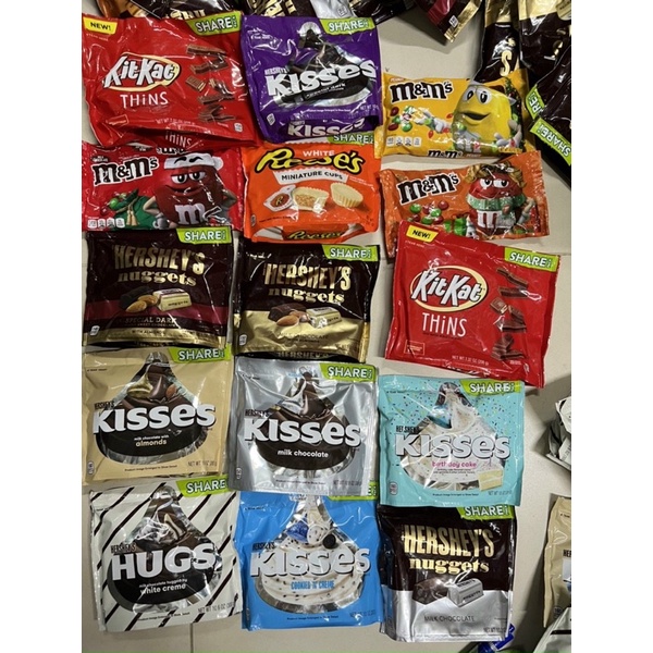 Socola KISSES, M&M, KITKAT, HERSHEY’S, HUGS, REESE’S của Mỹ