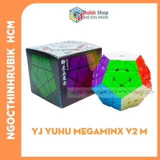 Rubik megaminx yongjun/ yj yuhu megaminx v2 m stickerless có nam châm chính hãng