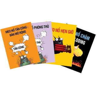 KingdomToys - Combo mèo nổ đen Exploding Kittens + 4 bản mở rộng