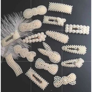 Kẹp tóc hạt châu nhân tạo
