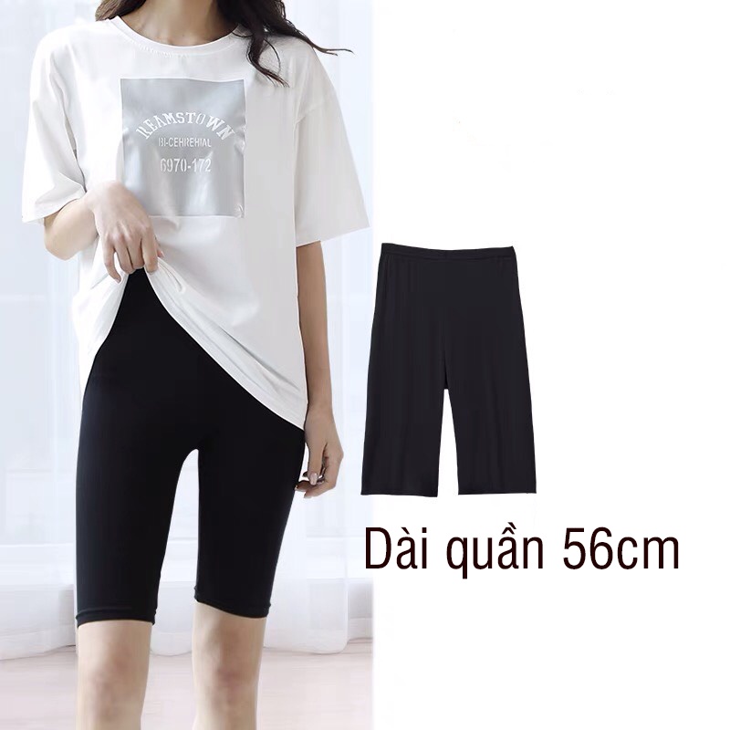 Quần legging nữ ALALA lửng biker đùi ngố mặc nhà dáng ôm bó cao cấp lưng thun tập gym yoga bigsize