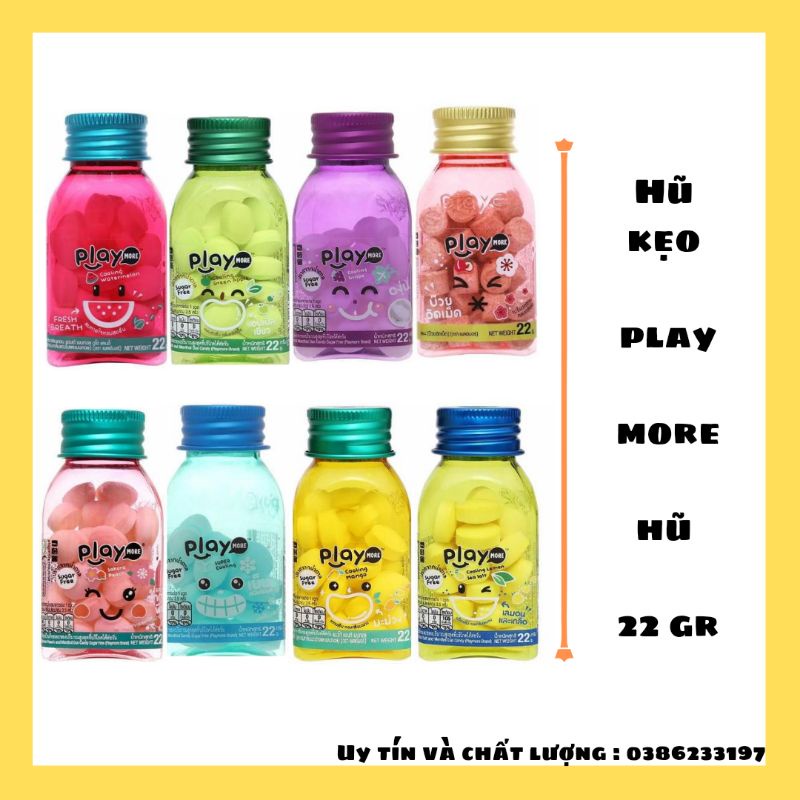 Combo hộp  6 hũ _Kẹo Playmore Thái Lan 22g