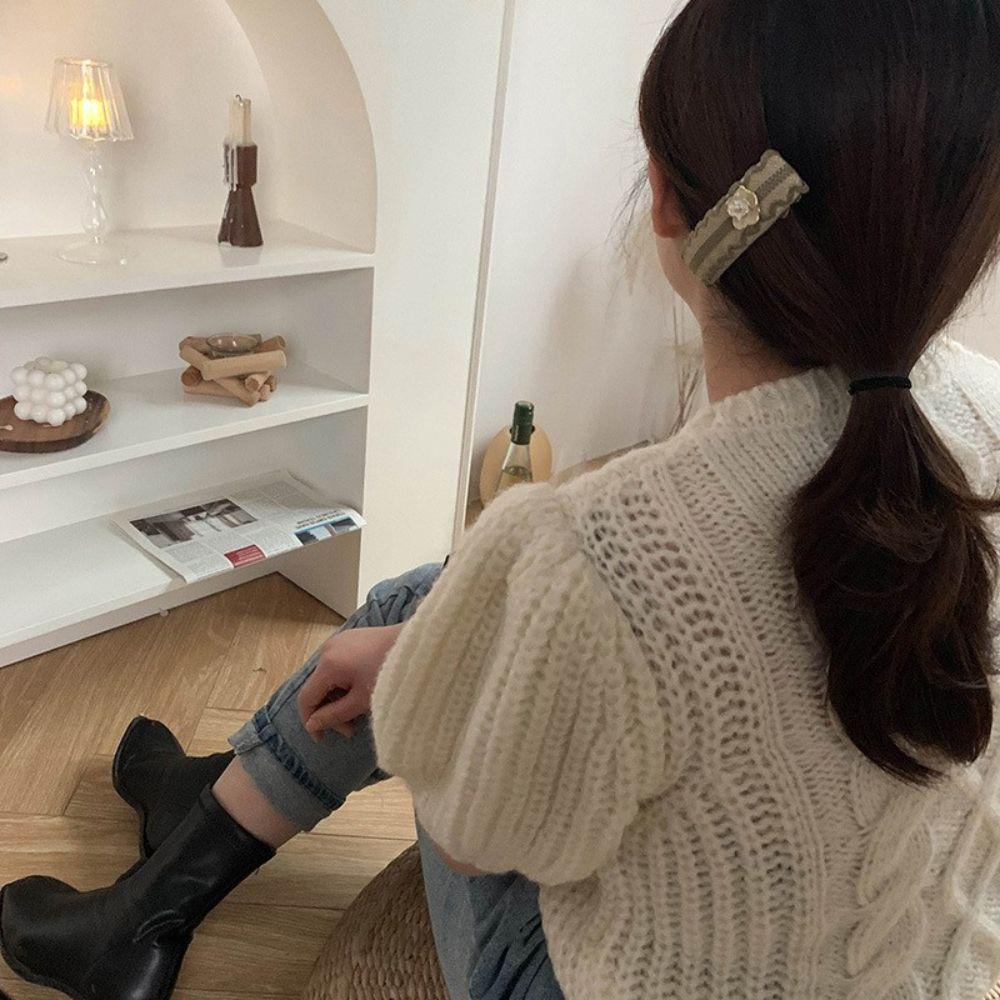 Kẹp Tóc Bằng PU Phong Cách Retro Thanh Lịch Dành Cho Nữ