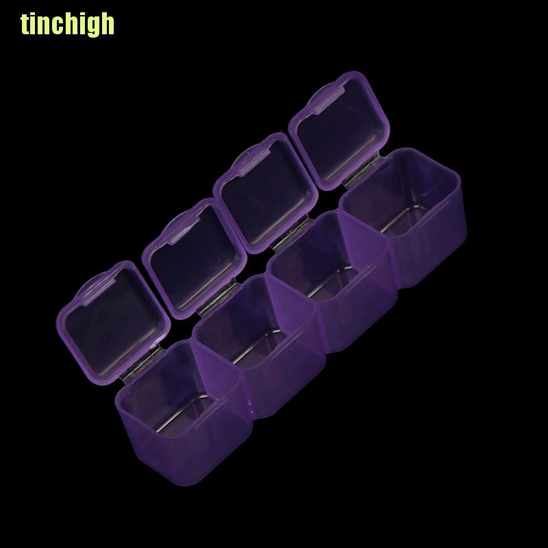 Hộp Nhựa Trong Suốt 28 Ngăn Đựng Đá Trang Trí