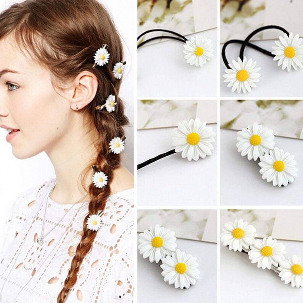 Bộ 2 phụ kiện tóc hình hoa cúc xinh xắn cho nữ