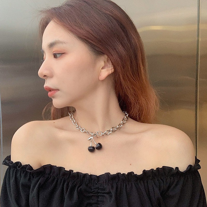 Vòng Cổ Mặt Hình Trái Cherry Xinh Xắn Dành Cho Nữ