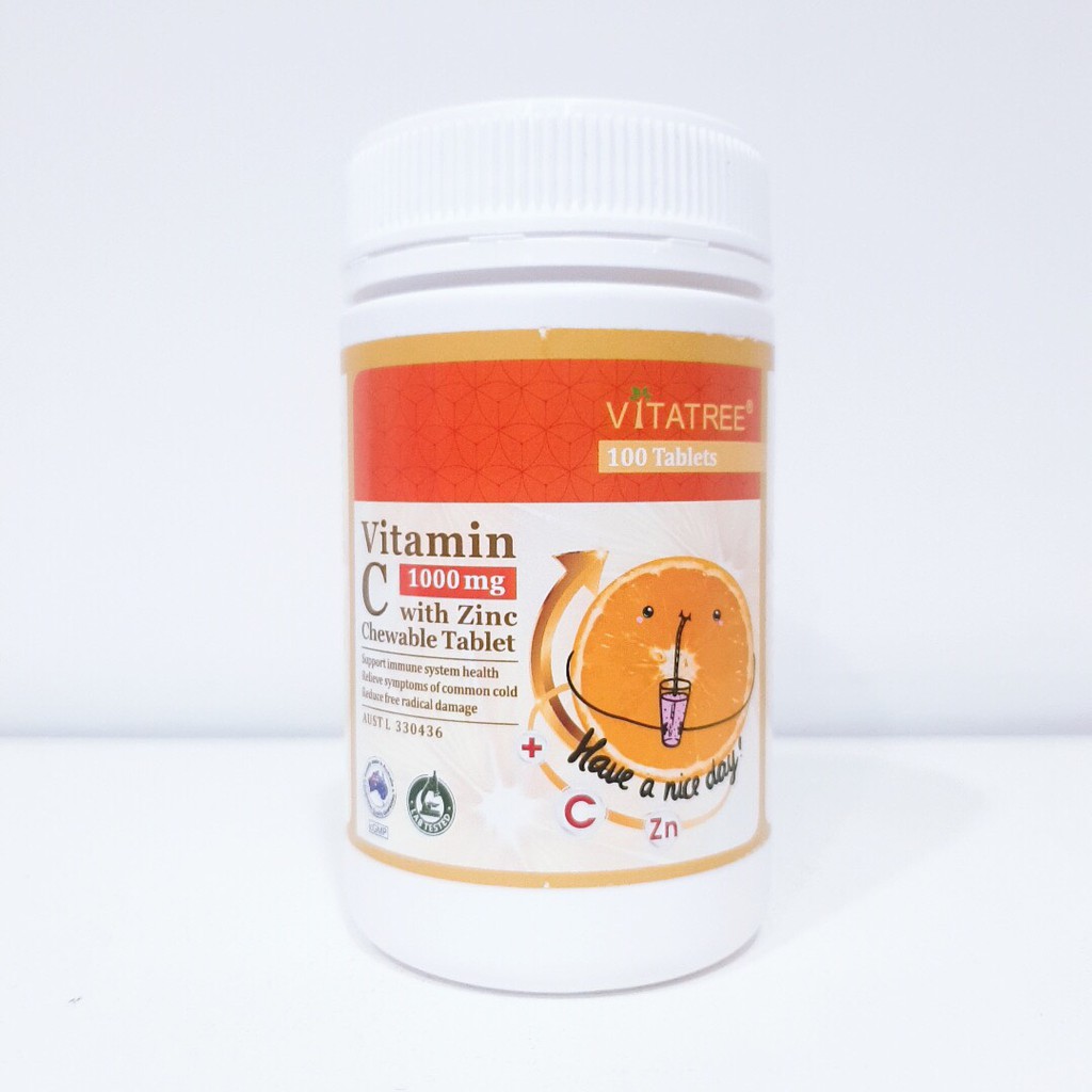 VIÊN NHAI VITAMIN C + ZINC 1000mg VITATREE ÚC - 100 VIÊN