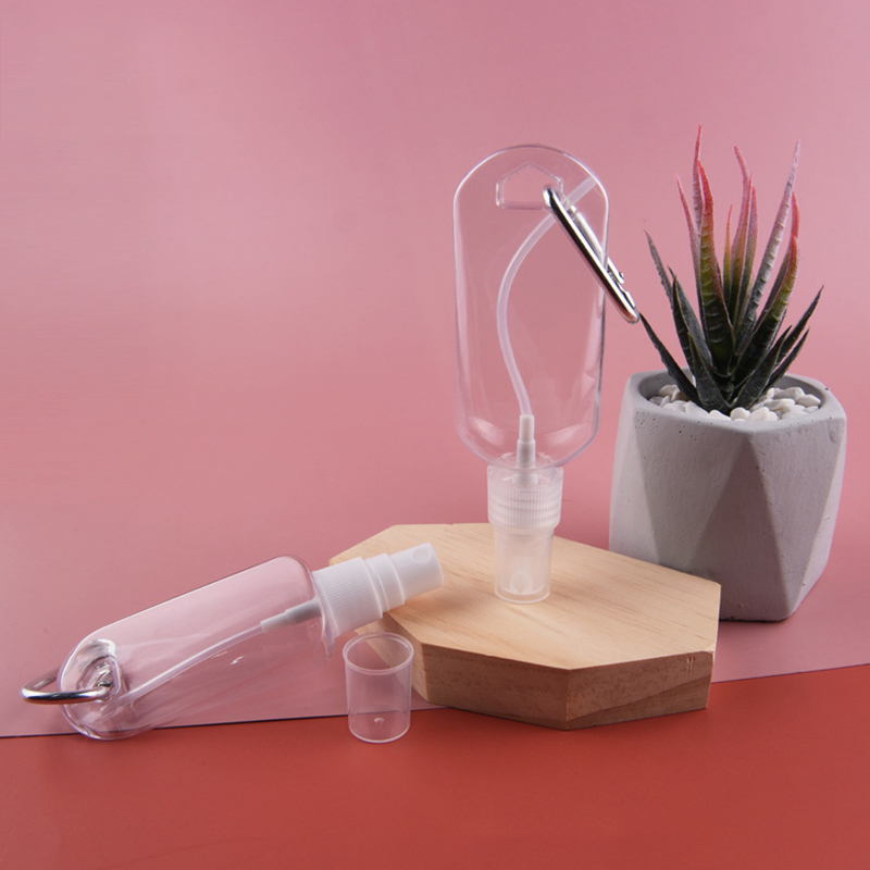 Chai đựng nước rửa tay cồn xịt mini tái sử dụng được 30ml 50ml có móc khóa mang theo dành cho du lịch