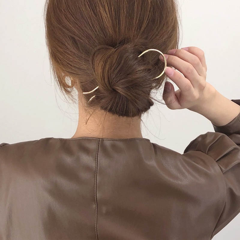 1 Kẹp Tóc Kim Loại Hình Chữ U Đơn Giản Thời Trang Cho Nữ