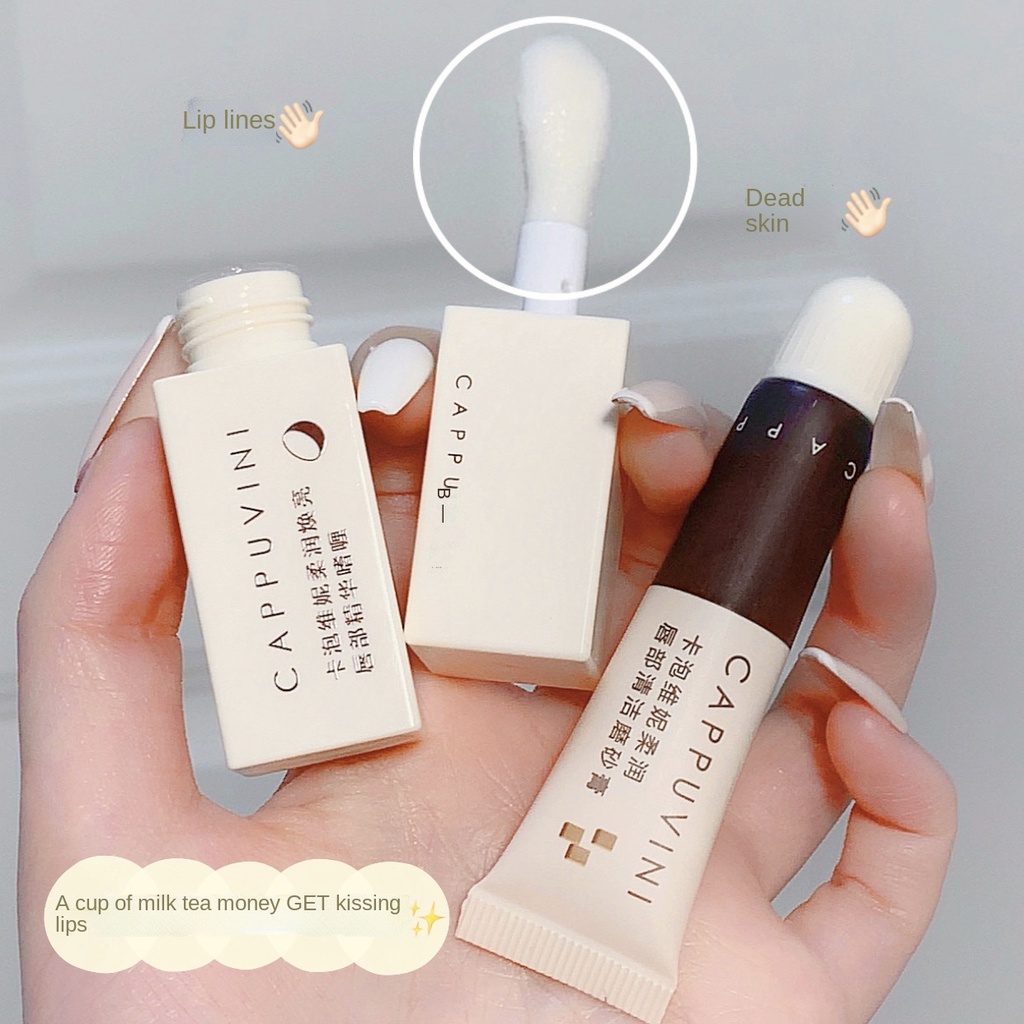 Set son dưỡng môi Cappuvini làm sáng bóng tẩy tế bào chết (có bán lẻ)